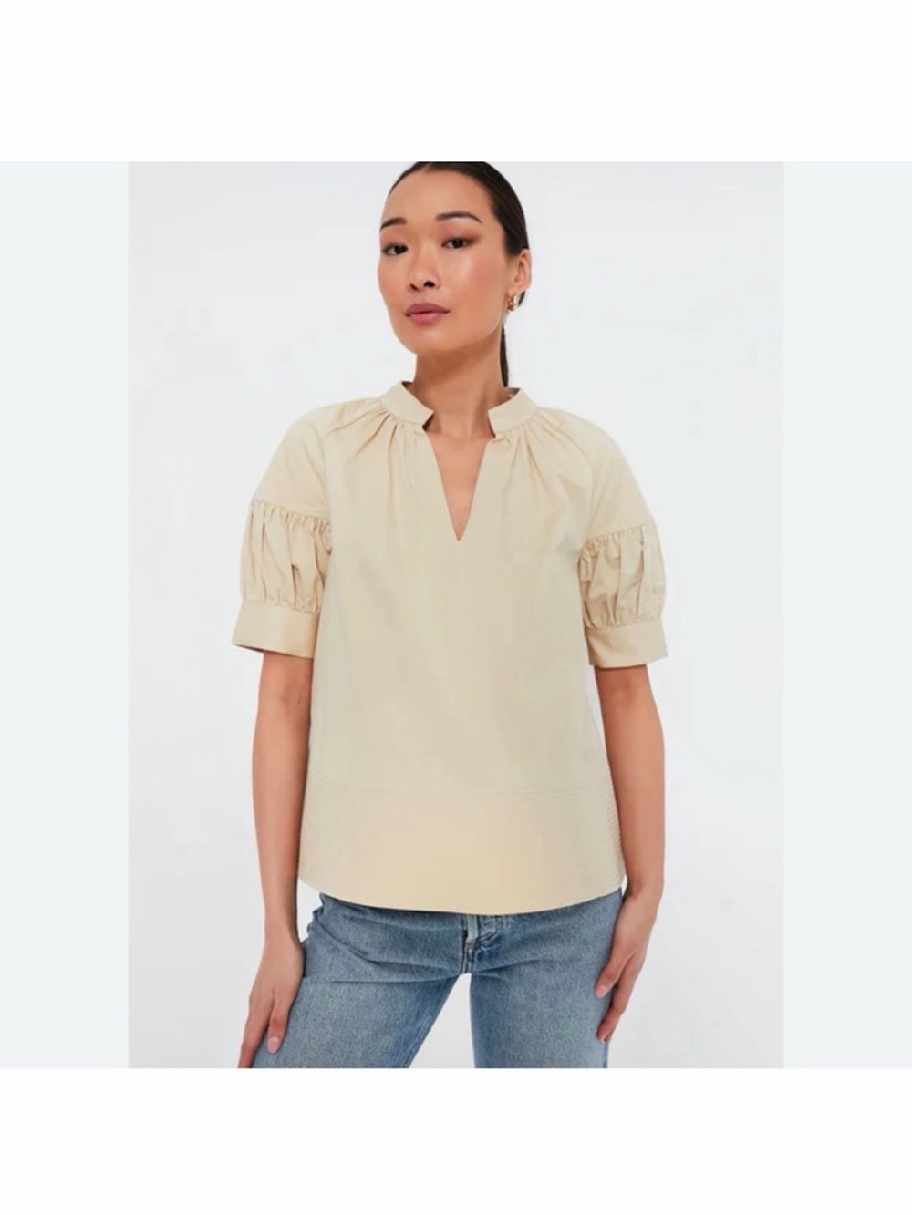 New TUCKERNUCK Tan Ruthie Blouse Size XL